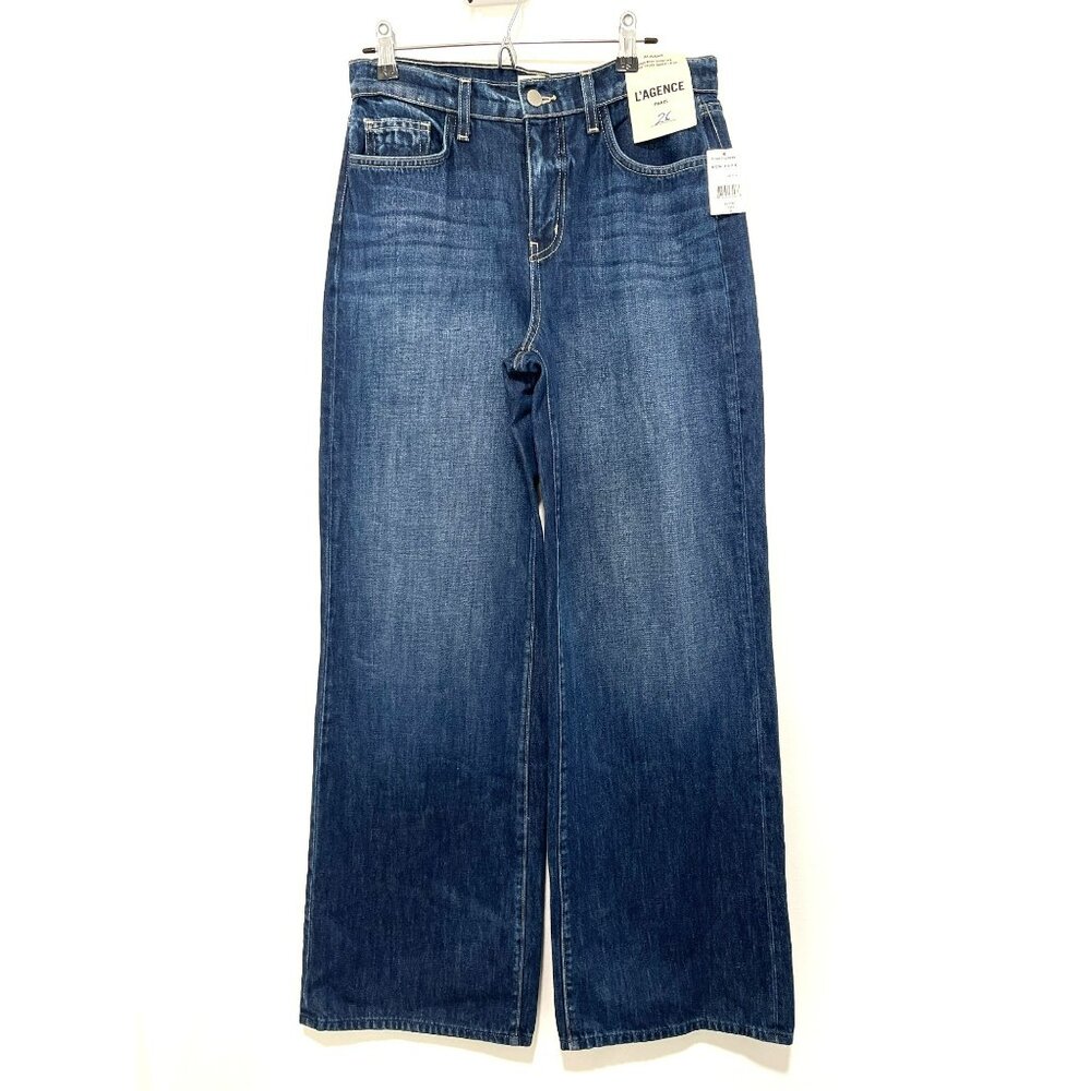 L'AGENCE Blue Flare & Wide Leg Jeans - Picture 6 of 9